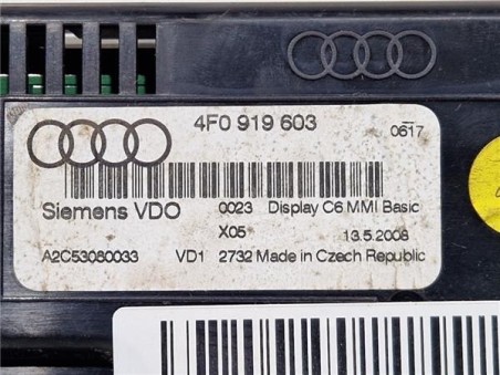 PANTALLA NAVEGADOR Audi Q7  3 0 TDI V6 Advance quattro  [3 0 Ltr  - 176 kW V6 24V TDI]