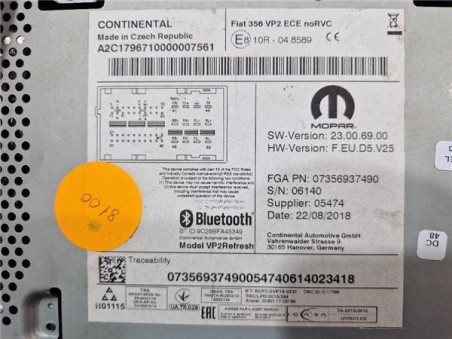 PANTALLA NAVEGADOR Fiat TIPO II  SEDAN 1 4 