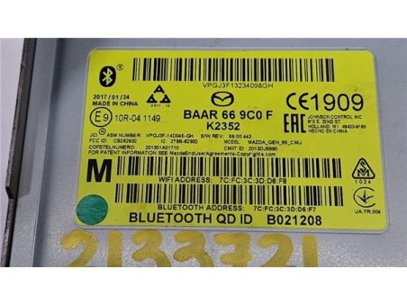 PANTALLA NAVEGADOR Mazda CX-3  1 5 Center-Line [1 5 Ltr  - 77 kW Diesel CAT]