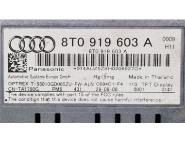 PANTALLA NAVEGADOR Audi A4 Avant  2 0 Básico [2 0 Ltr  - 105 kW 16V TDI]