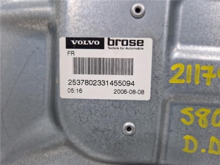 Elevalunas Electrico Delantero Derecho Volvo S80 Berlina  2 4 D5 Executive [2 4 Ltr  - 136 kW Diesel CAT]