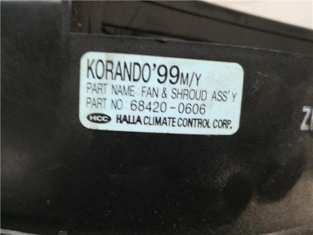 Ventilador Radiador Aire Acondicionado Ssangyong KORANDO 2 9 Turbodiesel 