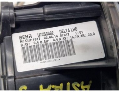 Motor Calefaccion Opel Astra J Berlina 5p  1 6 Excellence [1 6 Ltr  - 81 kW CDTI DPF]