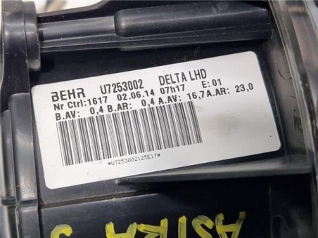 Motor Calefaccion Opel Astra J Berlina 5p  1 6 Excellence [1 6 Ltr  - 81 kW CDTI DPF]