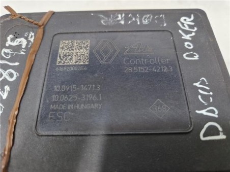 Nucleo Abs Dacia Dokker  1 5 Essential [1 5 Ltr  - 66 kW dCi Diesel FAP CAT]