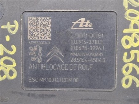 Nucleo Abs Peugeot 208 1 6 