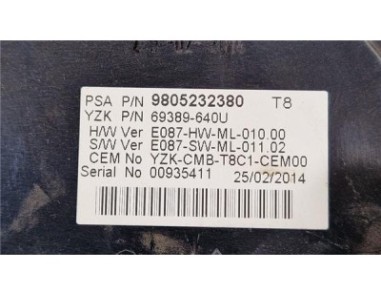 Cuadro Instrumentos Peugeot 3008  1 6 Access [1 6 Ltr  - 84 kW HDi FAP]