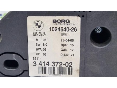 Cuadro Instrumentos BMW Serie X3  2 0d [2 0 Ltr  - 110 kW 16V Diesel CAT]