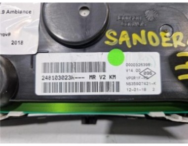 Cuadro Instrumentos Dacia Sandero II  0 9 Ambiance [0 9 Ltr  - 66 kW TCE CAT bivalent  Gasolina / GPL]