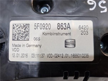 Cuadro Instrumentos Seat Leon ST 5F8  1 6 Reference [1 6 Ltr  - 81 kW TDI]