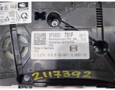 Cuadro Instrumentos Seat Leon  1 6 Reference [1 6 Ltr  - 85 kW TDI]