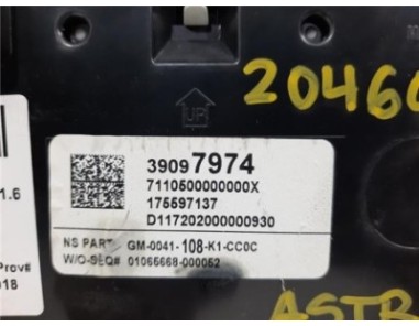 Cuadro Instrumentos Opel Astra K Berlina 5p  1 6 Dynamic Start/Stop [1 6 Ltr  - 118 kW Biturbo CDTI DPF]