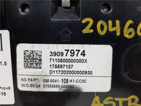 Cuadro Instrumentos Opel Astra K Berlina 5p  1 6 Dynamic Start/Stop [1 6 Ltr  - 118 kW Biturbo CDTI DPF]