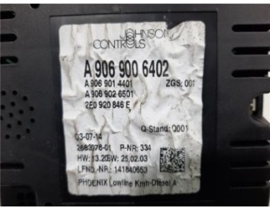 Cuadro Instrumentos Volkswagen Crafter Furgón  2 0 Furgón 30 BC [2 0 Ltr  - 100 kW TDI]