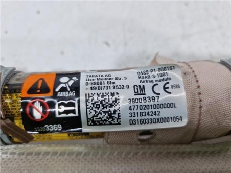 Airbag cortina delantero izquierdo Opel Astra K Berlina 5p  1 6 Business [1 6 Ltr  - 81 kW CDTI DPF]