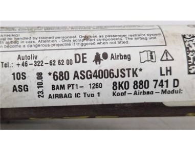 Airbag cortina delantero izquierdo Audi A4 Avant  2 0 Básico [2 0 Ltr  - 105 kW 16V TDI]