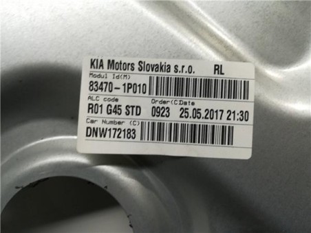 Elevalunas Electrico Trasero Izquierdo Kia VENGA 1 6 CRDi 