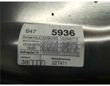 Elevalunas Electrico Trasero Izquierdo MERCEDES CLASE C  LIM  2 1 CDI 