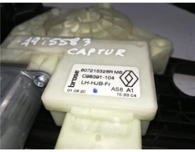 Elevalunas Electrico Delantero Izquierdo Renault CAPTUR II 1 3 TCE  Elevalunas Electrico Delantero Izquierdo Renault CAPTUR II 1 3 TCE