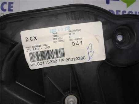 Elevalunas Electrico Trasero Izquierdo Dodge AVENGER 2 0 16V CRD 