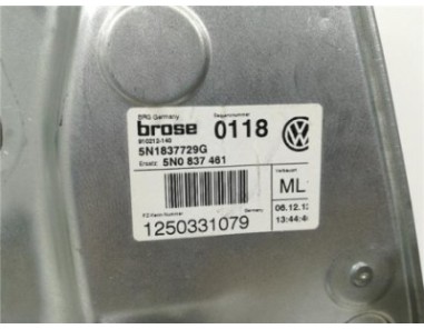 Elevalunas Electrico Delantero Izquierdo Volkswagen Tiguan  2 0 TDI