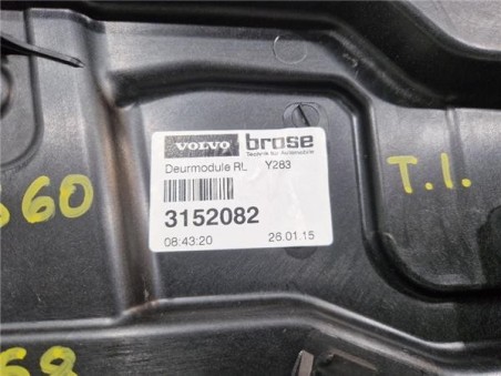 Elevalunas Electrico Trasero Izquierdo Volvo S60 Berlina  2 0 Kinetic [2 0 Ltr  - 133 kW Diesel CAT]