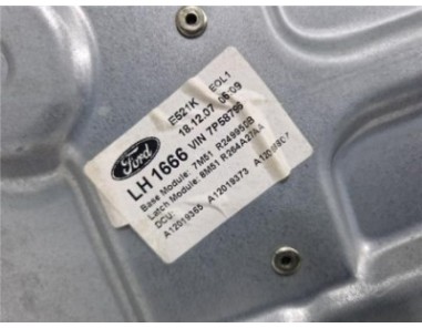 Elevalunas Electrico Trasero Izquierdo Ford C-Max  1 8 TDCi