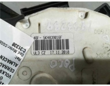 Cerradura Puerta Trasera Derecha Volkswagen POLO 1 4 FSI 