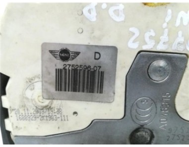 Cerradura Puerta Delantera Derecha Mini Mini  1 4 One [1 4 Ltr  - 70 kW 16V CAT]