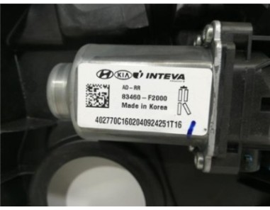 Elevalunas Electrico Trasero Derecho Hyundai ELANTRA Sedán  1 6 CRDi