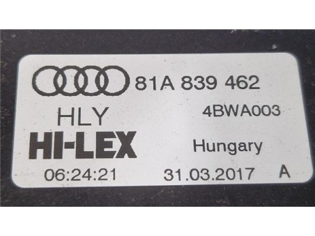 Elevalunas Electrico Trasero Derecho Audi Q2  1 6 30 TDI design [1 6 Ltr  - 85 kW TDI]