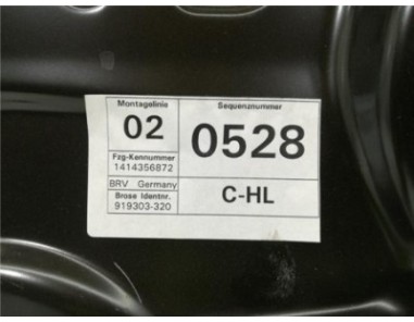 Elevalunas Electrico Trasero Izquierdo Volkswagen Passat Berlina  2 0 Exclusive BlueMotion [2 0 Ltr  - 103 kW TDI]