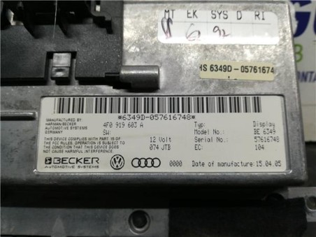 Navegador Audi A6 BERLINA 2 7 V6 24V TDI 