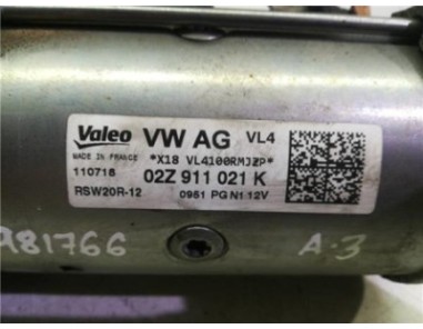 Motor Arranque Audi A3 SEDÁN 1 6 TDI 