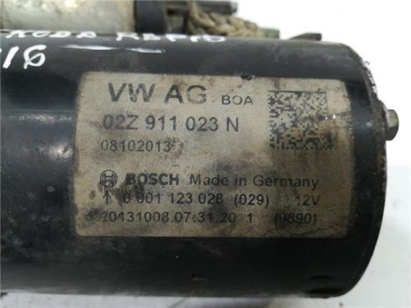 Motor Arranque Skoda Rapid  1 6 Active [1 6 Ltr  - 77 kW TDI DPF]