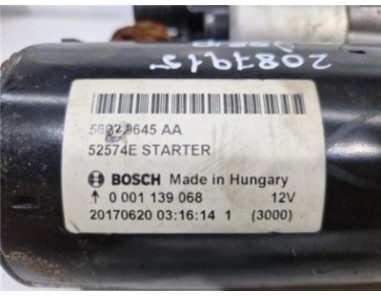 Motor Arranque Jeep Compass  1 6 Limited FWD [1 6 Ltr  - 88 kW M-Jet CAT]