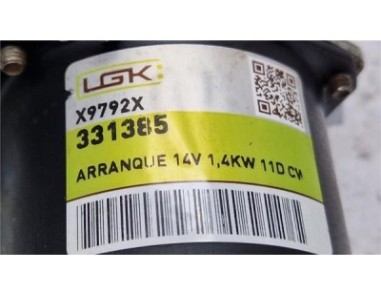 Motor Arranque Peugeot PARTNER Furgón 1 6 HDi