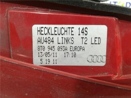 Piloto Porton Trasero Izquierdo Audi A5 Coupe  2 0 TDI [2 0 Ltr  - 125 kW 16V TDI]