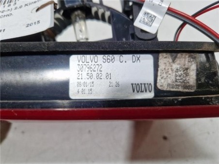 Piloto Porton Trasero Derecho Volvo S60 Berlina  2 0 Kinetic [2 0 Ltr  - 133 kW Diesel CAT]