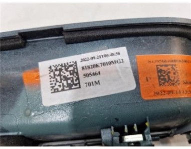 Maneta Exterior Porton Hyundai i10  1 0 Essence [1 0 Ltr  - 49 kW CAT]