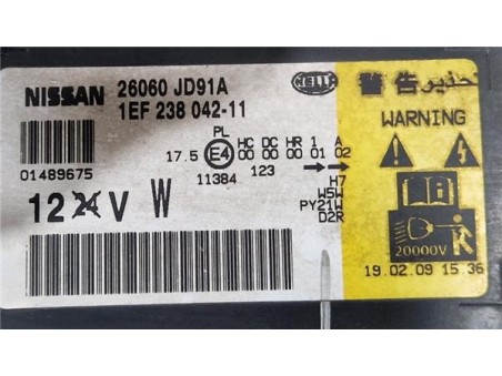 FARO XENON IZQUIERDO Nissan Qashqai  2 0 dCi