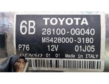 Motor Arranque Toyota Corolla Verso  2 2 D-4D Sport [2 2 Ltr  - 130 kW D-CAT]