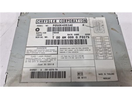 Radio / Cd Chrysler Grand Voyager  2 8 LX [2 8 Ltr  - 120 kW CRD CAT]