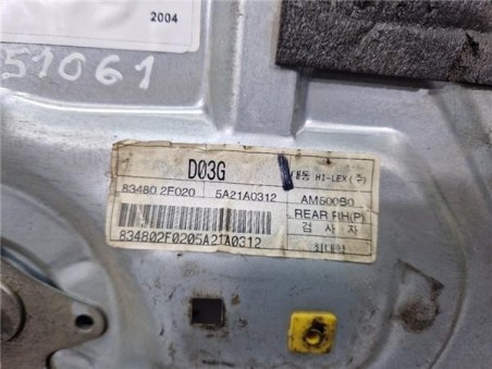 Elevalunas Electrico Trasero Derecho Kia CERATO 2 0 Turbodiesel 