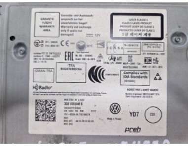 Radio / Cd Volkswagen Golf VII  2 0 Advance BlueMotion Tech  [2 0 Ltr  - 110 kW TDI]