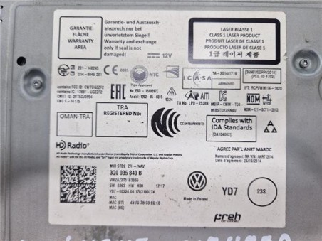 Radio / Cd Volkswagen Golf VII  2 0 Advance BlueMotion Tech  [2 0 Ltr  - 110 kW TDI]