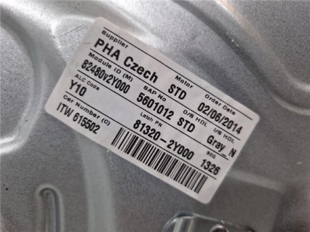 Elevalunas Electrico Delantero Derecho Hyundai IX35 2 0 CRDi 