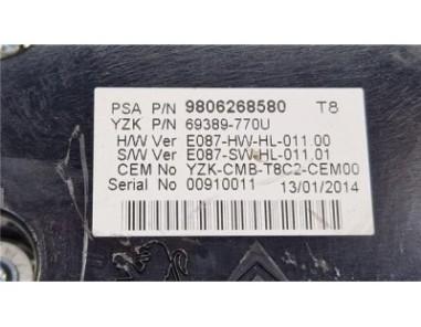 Cuadro Instrumentos Peugeot 3008  2 0 Allure [2 0 Ltr  - 120 kW 16V HDi FAP]