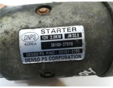 Motor Arranque Hyundai Tucson  2 0 CRDi Comfort  [2 0 Ltr  - 103 kW CRDi CAT]