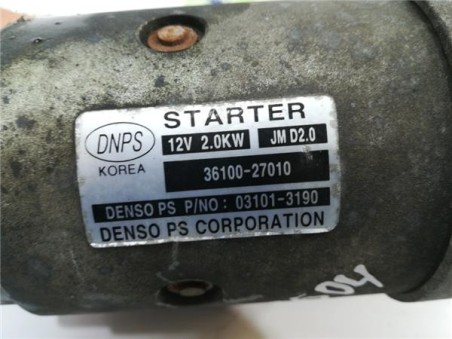 Motor Arranque Hyundai Tucson  2 0 CRDi Comfort  [2 0 Ltr  - 103 kW CRDi CAT]